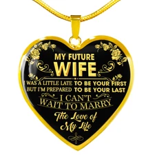 To My Future Wife Necklace Heart Pendant Luxury Gifts I Love You Of My Life n11