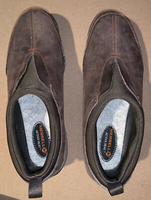 Merrell Active Heat Active DRY Brown Leather Slip On Shoes  display picture 1
