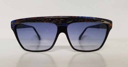 GAFAS DE SOL FRANCESAS ORIGINALES RARAS COURREGES ESCUDO AZUL CON BORDE PLATEADO | eBay