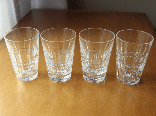 Waterford Glenmore set of four 5 oz flat tumblers~Made in Ireland~Gothic mark - Picture 2 of 6