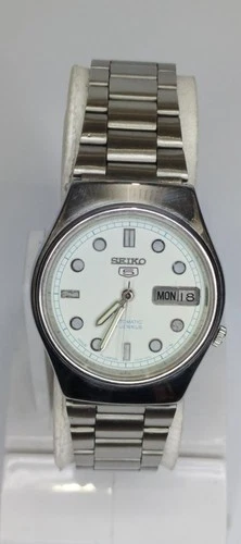 Seiko 5 Automatic 7009-7031 White Dial Vintage Men’s Watch
