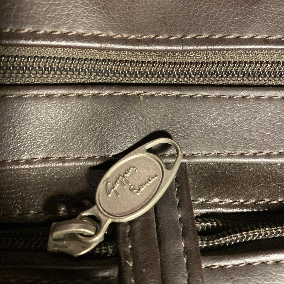 Сумка для ноутбука Geoffrey Beene New York портфель коричневая кожа - Изображение 3 из 4