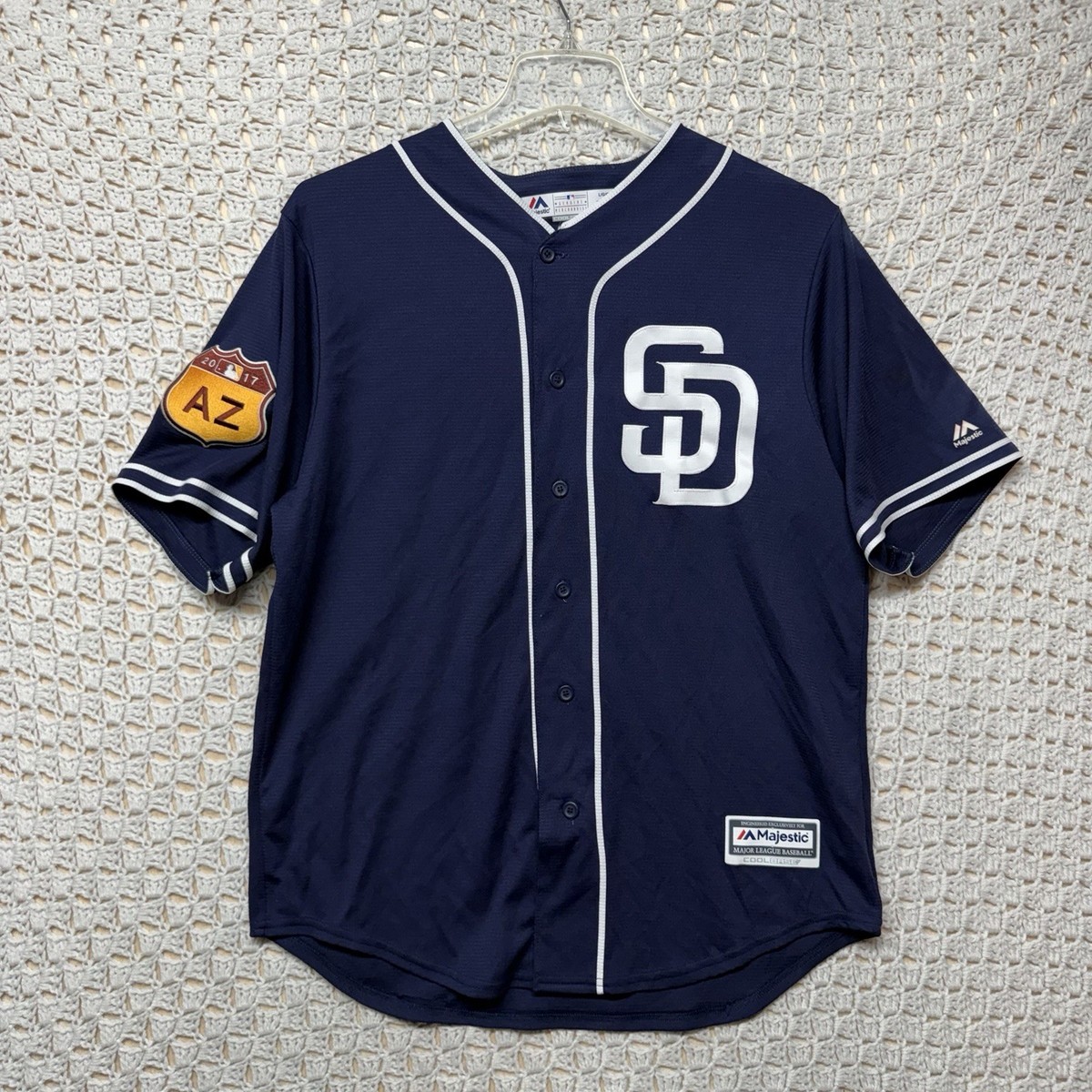 Rare 2017 San Diego Padres Baseball Majestic Cool Base Jersey Mens