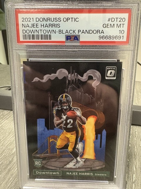 2021 NAJEE HARRIS *ROOKIE DOWNTOWN BLACK PANDORA /25 - PSA GM MT 10* STEELERS