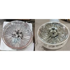 16X3.5 Fat Spoke Wheels Rims for Harley Heritage Softail Classic FLSTC Chrome