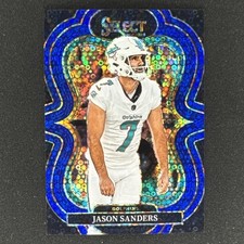 2025 Panini Select Jason Sanders #382 Suite Level Blue Disco Prizm /25 Dolphins