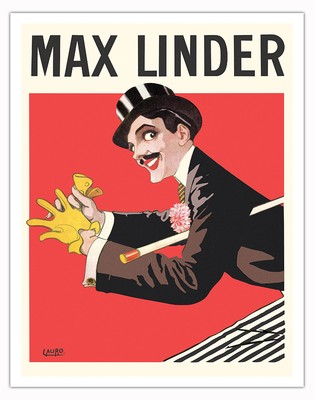 Max Linder - International Silent Film Star - Vintage Film Movie Poster 1913