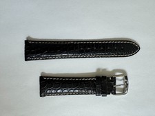 Jacques Lemans Black Genuine Alligator band strap 21mm Made in USA
