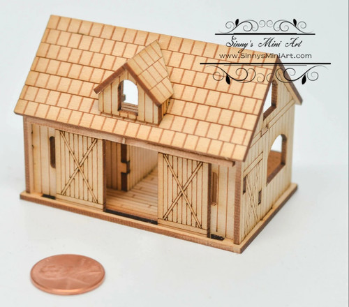 Kit 1:144 Laser Cut Stable Dollhouse Kit/Barn Dollhouse /DIY Dollhouse SMA HS003 - Picture 2 of 12