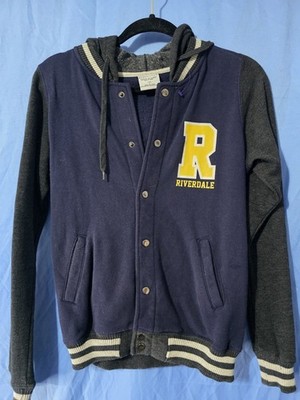 Official Riverdale High School Bulldogs Varsity Snap-Front Fleece Jacket with...