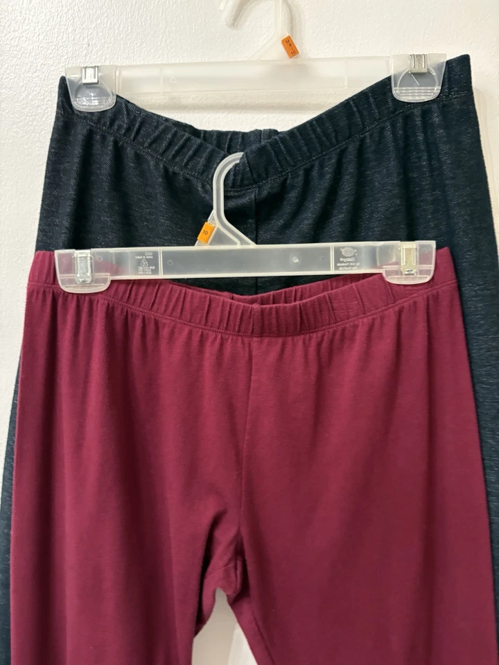 Paquete de capri y medias sin límites para niños talla 11-13 azul borgoña elástico Foto 3 de 4