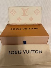 Louis Vuitton Empreinte Bi Color Long Zippy Wallet Cream/Pink
