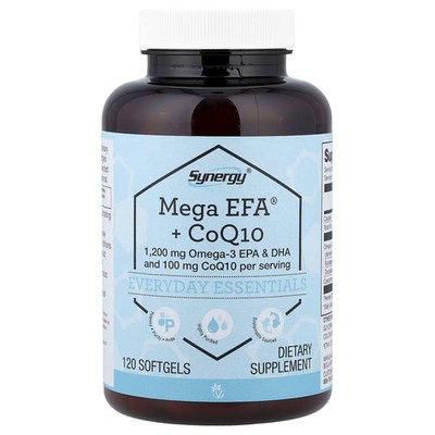 2 X Vitacost, Mega EFA� CoQ10 - 1200 mg Omega-3 EPA & DHA - 100 mg CoQ10, 120 So