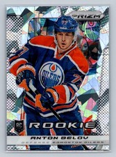 2013 Panini Prizm #344 Anton Belov RC Cracked Ice Expo Edmonton Oilers