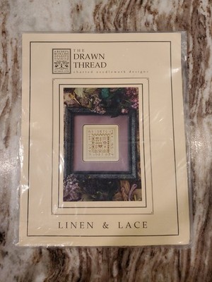 The Drawn Thread Cross Stitch Chart W Embellishments - Linen & Lace