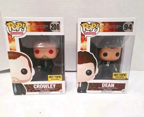 Funko Pop! Vinyl Supernatural Crowley #200 & Dean #94 Lot 2 Figures