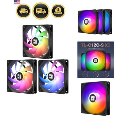 TL-C12C-S X3 CPU Fan 120mm ARGB Case Cooler Fan, 4pin PWM Silent Computer wit...