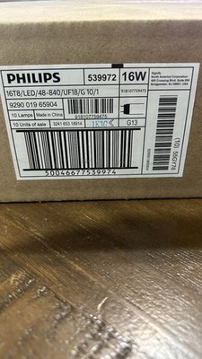 Philips T8 16T8/LED/48-840/UF18/G 10/1 4000k 10 Count
