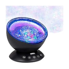 Bright Autism Calming Sensory Sea Lamp - Night Light Projector for Kids, 7 Li...