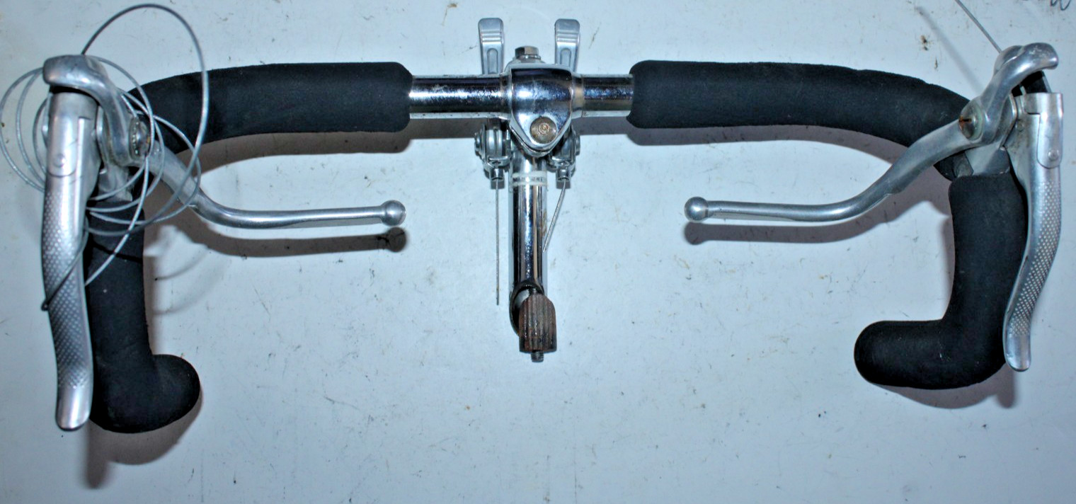 Vintage 50cm Dropbar Handlebar 1" Quill Stem 65mm Brake Leve