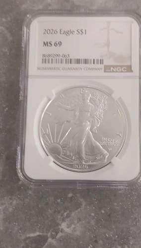 2026 $1 American Eagle Silver Coin NGC MS69 1oz .999 Business Strike