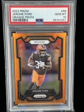 2023 Panini Prizm Jerome Ford Orange Prizm /249 Cleveland Browns #66 PSA 10
