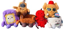 6 Bum Bumz FRIENDS Beanbag Plushies Complete Set NWT Lobster Turkey Guitar 9