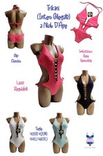 Trikini a Triangolone e con Intreccio centrale e dettagli dorati,da 40/S - 46/XL