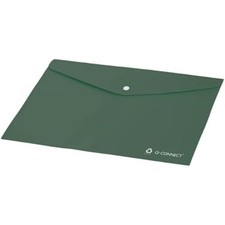 Q-Connect Recycled Polypropylene Folder Transparent A4 Green Pack of 12 