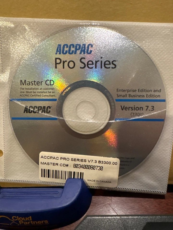 BRAND NEW ERP ACCPAC PRO SERIES MASTER CD V7.3. Enterprise , Small Business - Image 2 of 2