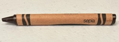 New Sepia Vintage Crayola Crayon Binney & Smith USA Collectible Retired