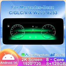 F&uuml;r Mercedes-Benz C/GLC/V/X W205 X253 NTG5.0 Android 14 CarPlay Autoradio 128GB