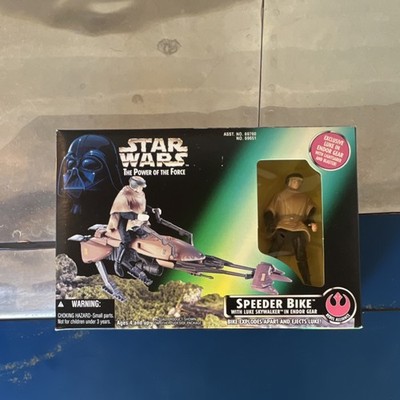 Kenner Star Wars Power of the Force Luke Skywalker Speeder Bike Figur 1997