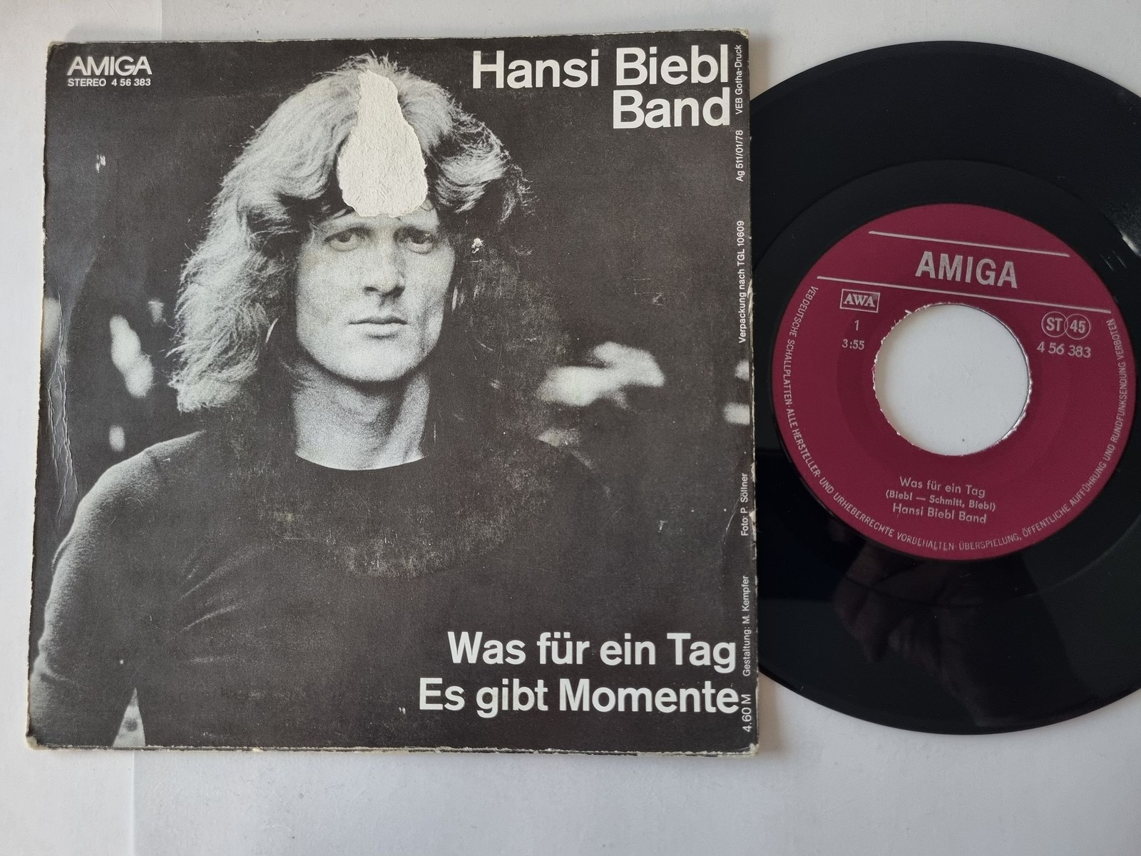 Hansi Biebl Band - Was Für Ein Tag 7'' Vinyl Amiga/ BAD COVER!