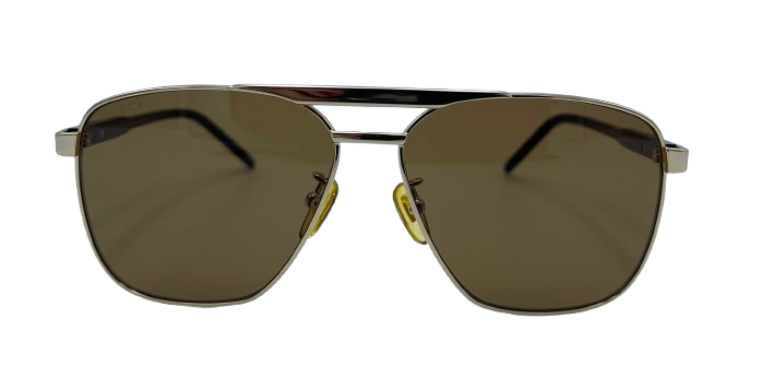 Men's Gucci GG1164S 002 Gold/Brown/Brown Full Rim Sunglasses W/Case