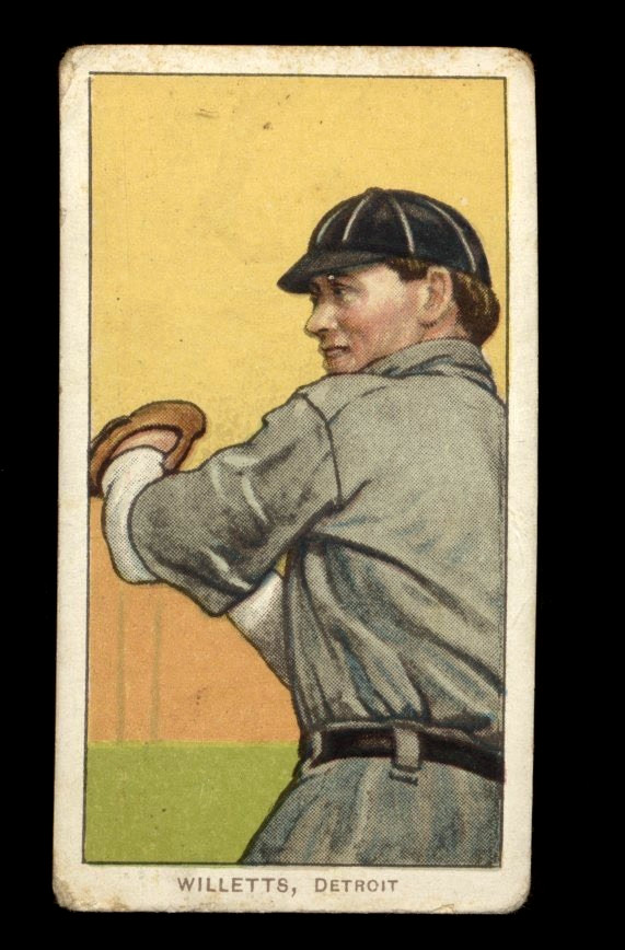 1909-11 T206 Ed Willetts Detroit Sovereign 350 Rare Back GOOD+