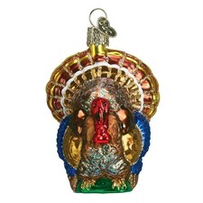 Tom Turkey Glass Old World Christmas Thanksgiving Ornament New 16015 FREE BOX