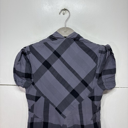 All Saints Cupid Dress Blue Grey Check Pencil Cotton Lined UK 14 Women’s - 第 4/10 張圖片