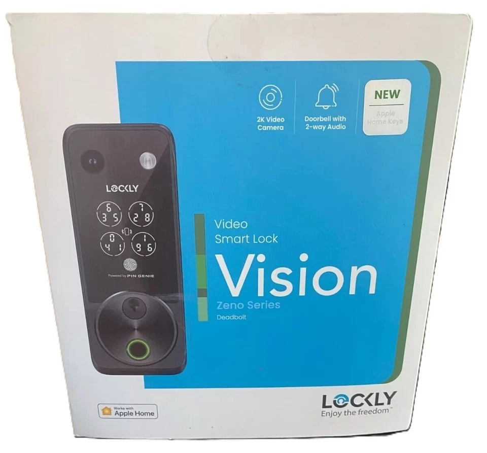 Lockly Vision Zeno Series Video Smart Lock Matte Black