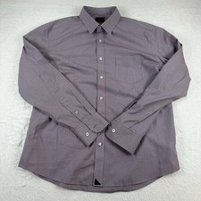 UNTUCKit Shirt Mens Size XL Purple Check Wrinkle Free Long Sleeve Button Up