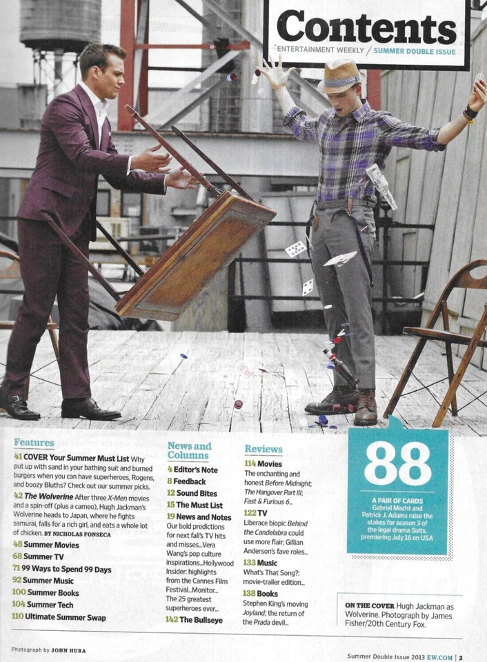 Entertainment Weekly Magazine Summer Preview Hugh Jackman Wolverine 2013 - Image 2 of 4