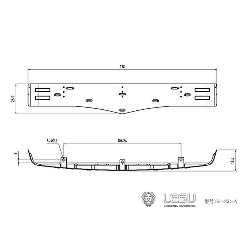 LESU Metal Visor LED Lighting Kit for For TAMIYA RC 1/14 R470 R620 Truck Model - Picture 4 of 4