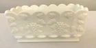 Vintage 1950's Westmoreland Milk Glass Paneled Grape Vine Grapevine Dish Planter