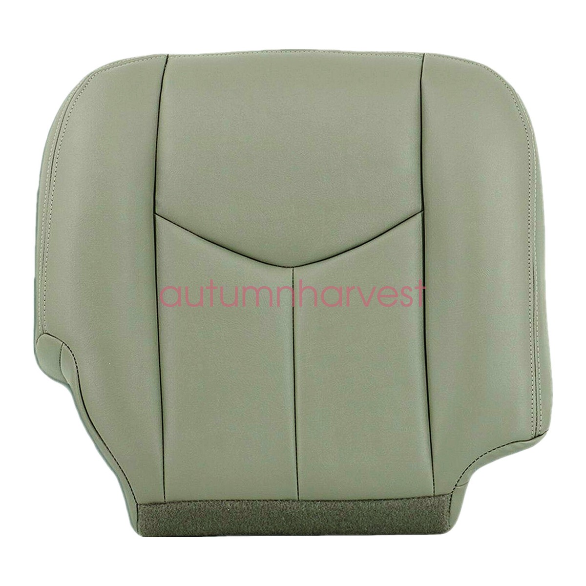 Soillar OEM Replacement Pewter Gray Leather Passenger Seat Cover For Chevy Silverado & GMC Sierra 2003-2006