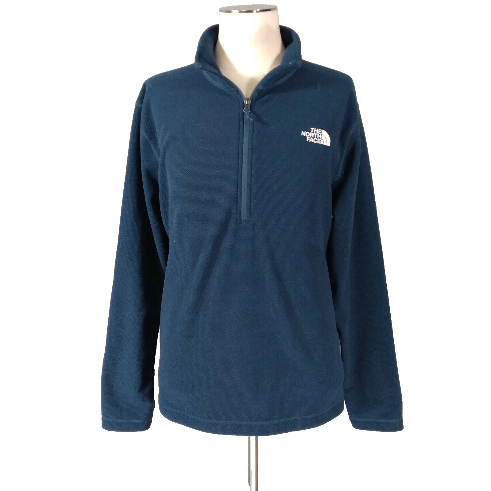 The North Face sweater pullover 1/4 zip men's XL extra large Blue fleece