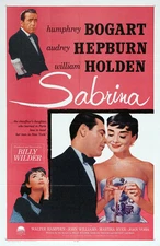 SABRINA Movie POSTER 27x40 C Audrey Hepburn Humphrey Bogart William Holden