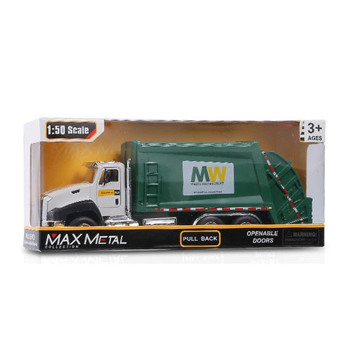 US 1:50 Garbage Truck Model Car Toys Pull Back Vehicle Truck Boys Toy Kids Gift
