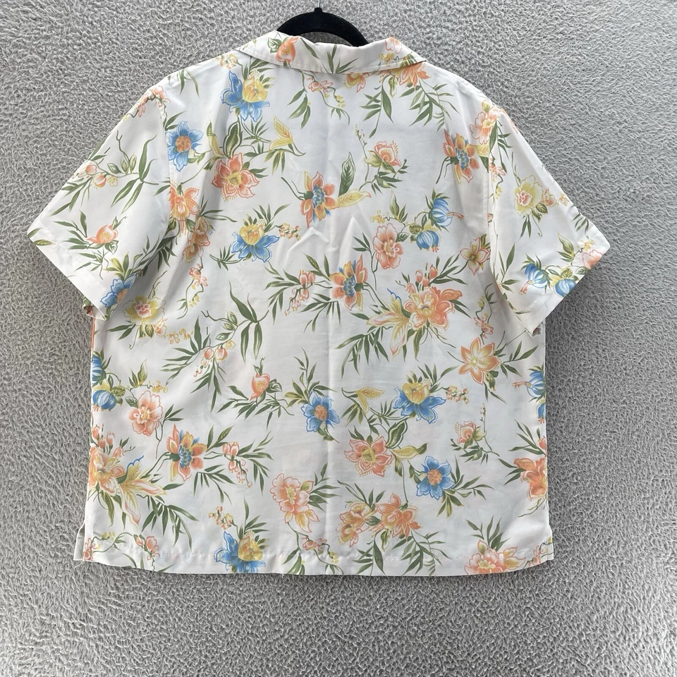 Camisa Travel Smith Feminina Extra Grande Branca Colorida Floral Blusa * - Imagem 2 de 4