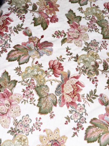 Mill Creek Fabrics Swavelle Dublique Opal Rost Blumen Leinen Viskose Stoff 1,861 Y