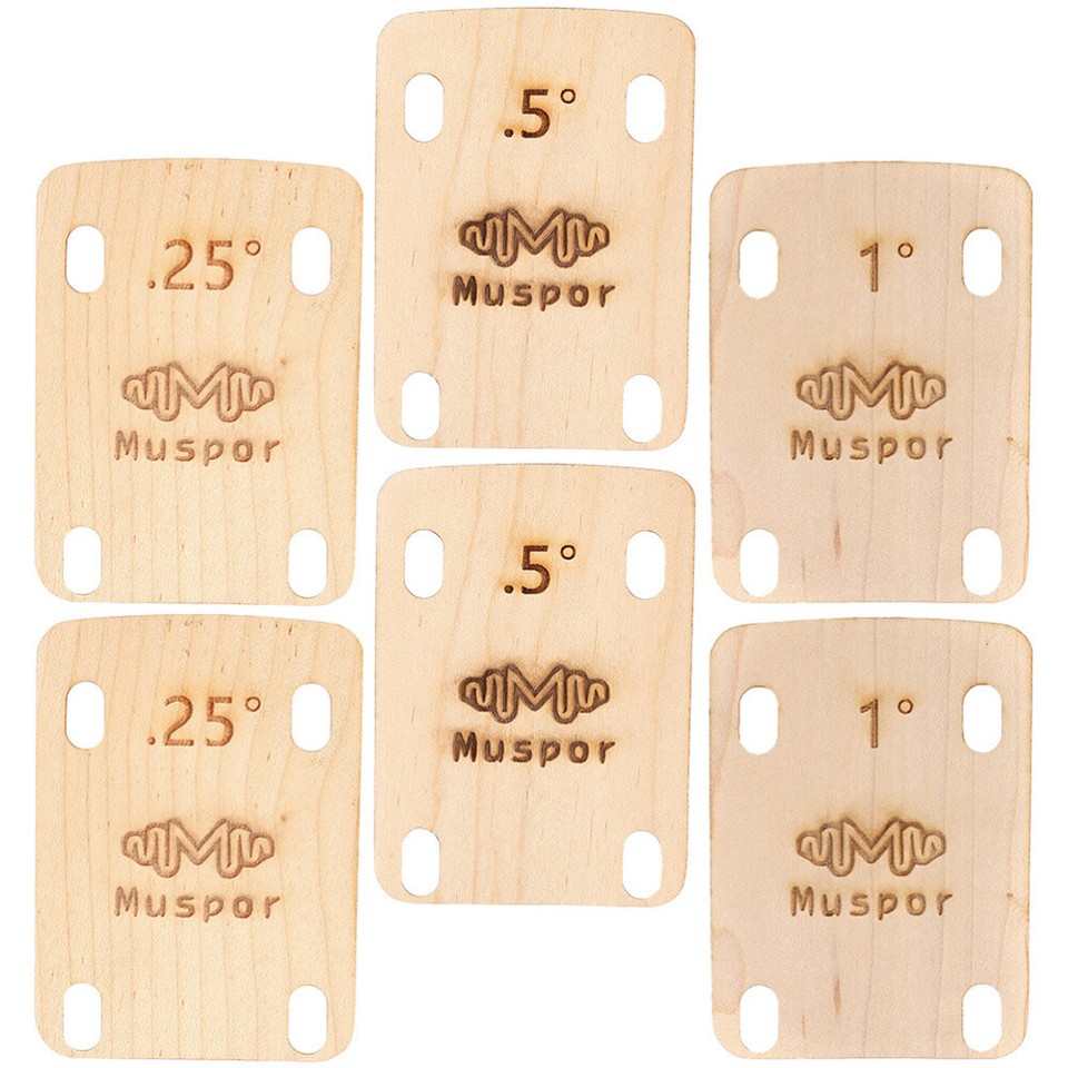 6 Pcs Bass Neck Shim Shims for Electric Guitar Spacer Angle Correction